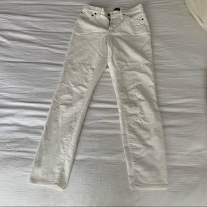 NWOT J. Crew 9” high-rise skinny corduroy white